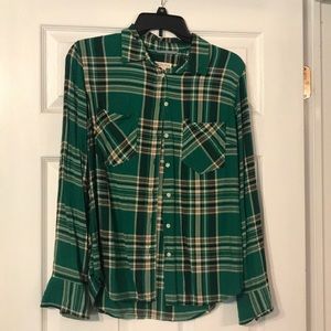 Merona flannel button up shirt - women’s medium